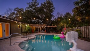 Pool - New! Saltwater pool home with hot tub, game room, and outdoor games! (Gainesville)