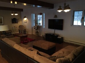 TV, DVD player, stereo