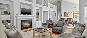 Seas the Day at Bay Creek | Luxury Resort Townhome w/ Pool, Fenced Yard, Fireplace & Pet Friendly