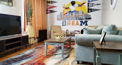 D.R.E.A.M & RELAX in this DETROIT Themed 1 Bedroom