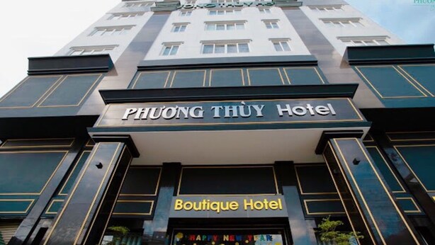 The facade of the Phuong Thuy Hotel with its name displayed prominently. - Phuong Thuy Hotel Thu Duc near QL13 (Ho Chi Minh City)