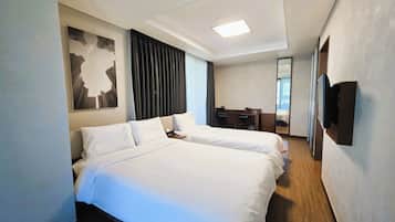 In-room safe, blackout curtains, soundproofing, iron/ironing board