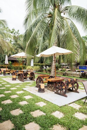 Outdoor wedding area