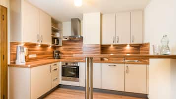 Superior Condo, 2 Bedrooms, Mountain View | Private kitchen | Electric kettle, cookware/dishes/utensils