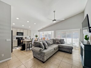 TV, fireplace, stereo - Surprise Pool Home! Close to Everything. Sleeps 13. (Surprise)