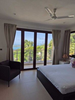 Leilighet – deluxe, havutsikt, ved fjell | 2 soverom, safe på rommet og individuelt innredet