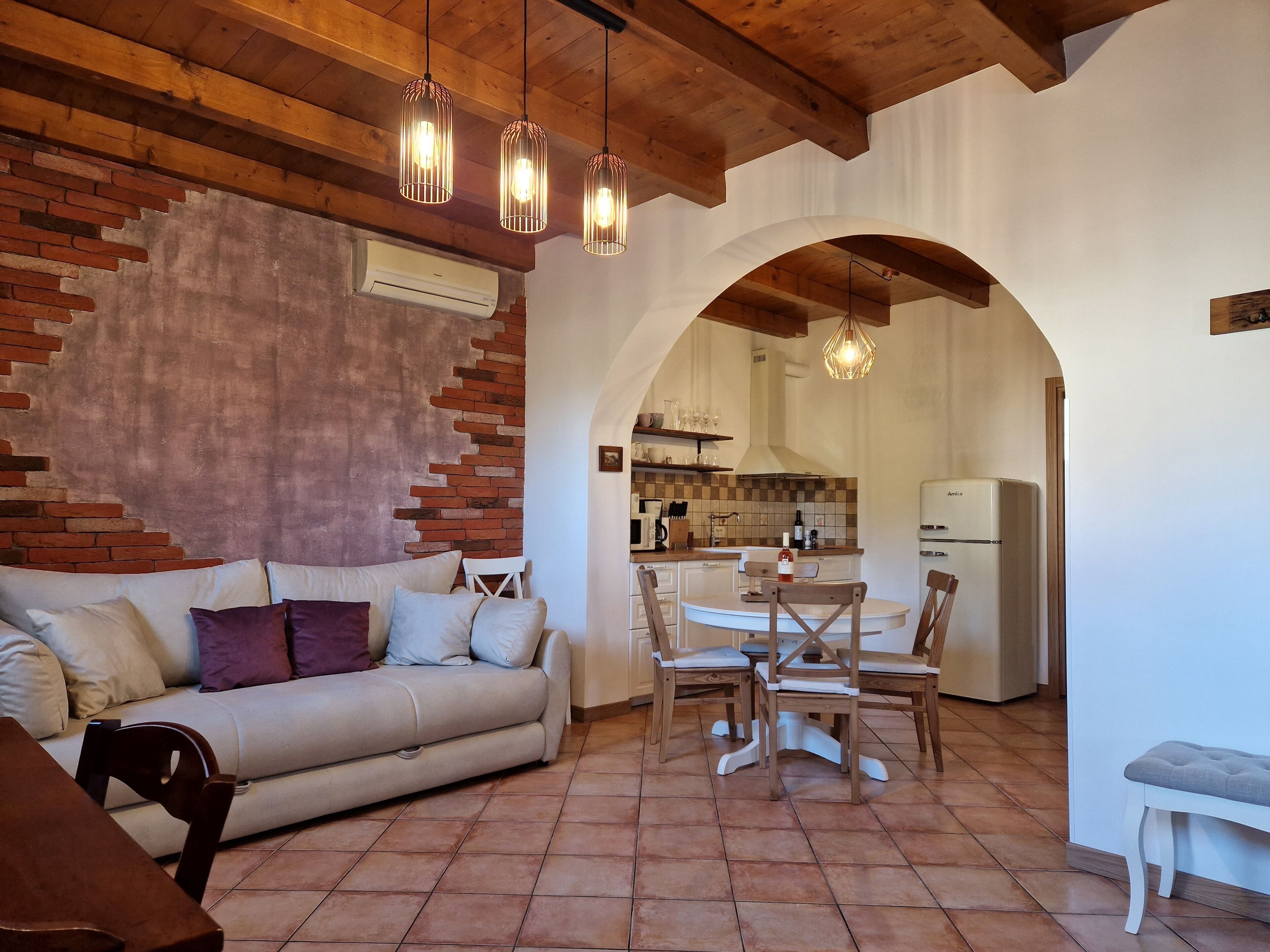 55-inch LCD TV with cable channels, toys, books