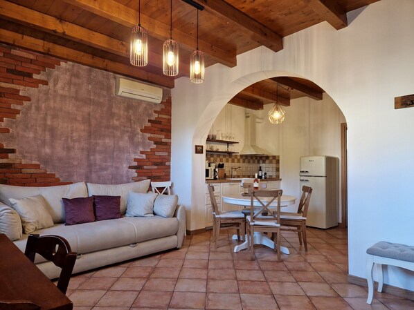 55-inch LCD TV with cable channels, toys, books