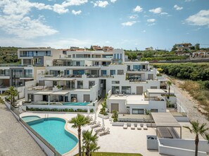 Exterior - Glaucus, AmphiMatrion Luxury Apt with hot tub & common pool, 750m to the beach (Kalyves)