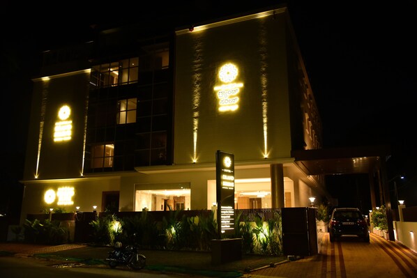 Front of property – evening/night