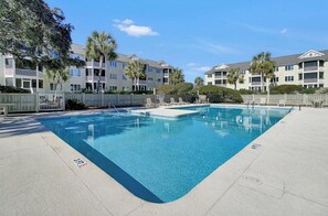 Pool - Out of the Blue | 180° Oceanfront Views + Rooftop Deck | Port O Call (Isle of Palms)