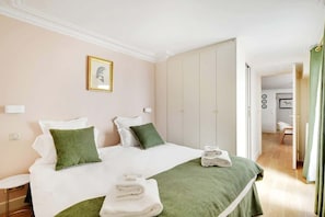 2 bedrooms, iron/ironing board, travel crib, WiFi