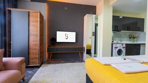 Estúdio luxo | Quartos à prova de som, roupa de cama