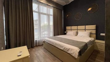 Egyptian cotton sheets, premium bedding, memory foam beds, minibar