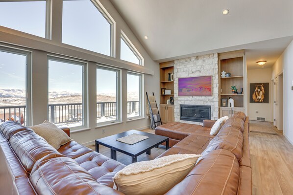 House (5 Bedrooms) | Front of property - Mtn-view Deck + Game Room: Granby Getaway (Granby)