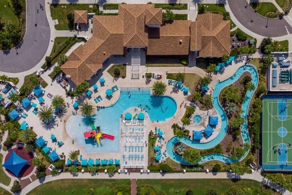 A heated pool - Rebel Reef 8 BR Villa Themed Rooms, Pool,Arcade by Blue Sky Villas (Kissimmee)