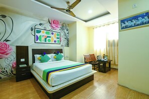 Standard Room | Desk, blackout drapes, iron/ironing board, bed sheets - Treebo Green View, Noida (Noida)