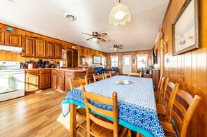 Fridge, microwave, oven, stovetop - The Beach Box - Kitty Hawk MP 4.5, Ocean View, 240 Yds to Beach, Pets OK, Flex Stays (Kitty Hawk)