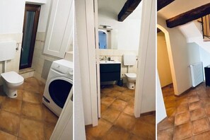 Shower, eco-friendly toiletries, hair dryer, bidet