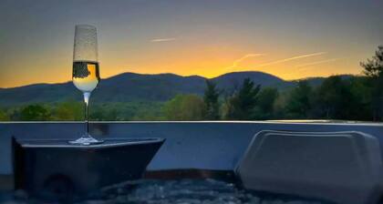 Breathtaking views of Shenandoah National Park with heated pool and hot tub.