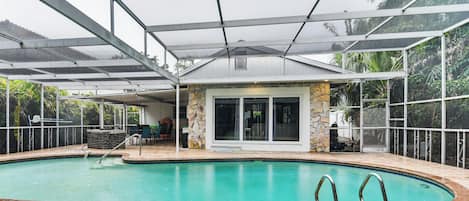 A heated pool