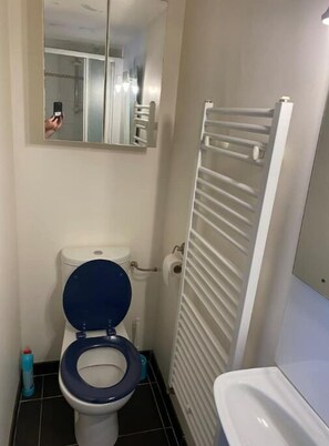 Dusche, Handtücher, Seife, Toilettenpapier