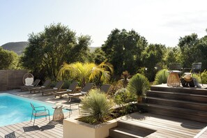 Outdoor pool, a heated pool - Villa MIASULI, 4 bedrooms, walk to the beach, private pool, Pinarello (STE LUCIE)