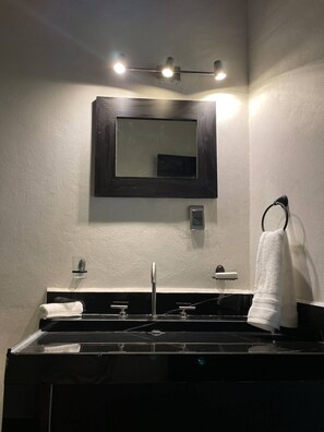 Towels, soap, toilet paper