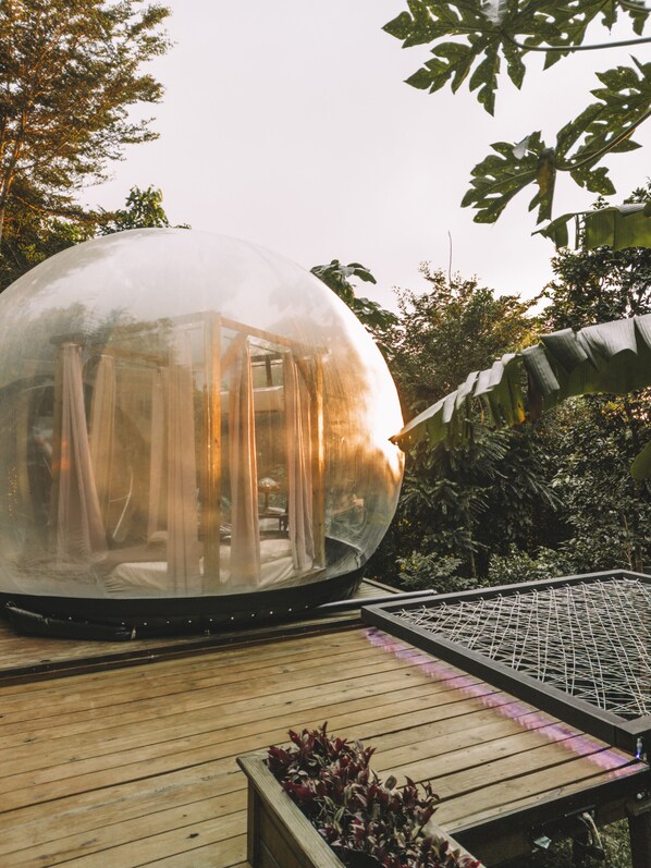 Terrace/patio - ¡escapada Romántica! Glamping en Burbuja con Jacuzzi Privado Para Dos (Aibonito)