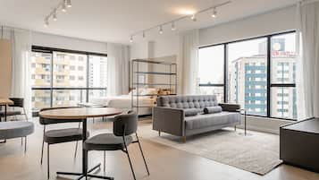 Gallery Studio | Living area | 32-inch TV with digital channels