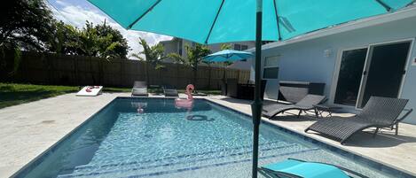 Outdoor pool, a heated pool