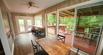 Riverside Roost -bourbon themed waterfront home