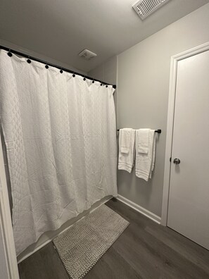 Hair dryer, towels, soap, shampoo - Apartment in Chapel Hill, NC. (Chapel Hill)