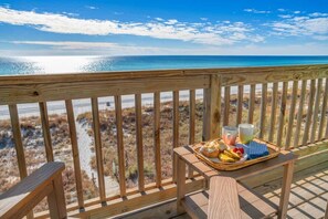 Outdoor dining - Beachfront, Pool, Amazing Views, and Sleeps 14! (Panama City Beach)