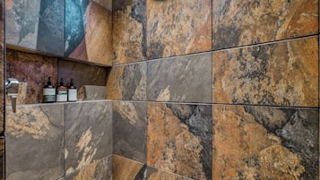 Apartment | Bathroom | Shower, designer toiletries, towels, soap