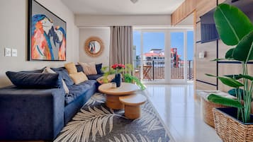 舒適公寓 | 1 間臥室、高級寢具、遮光布/窗簾、熨斗/熨衣板