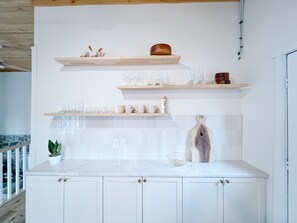 Interior - Designer waterfront, south facing cabin on deep clean lake. (Gilmour)