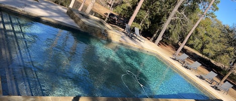 Piscine extérieure, piscine chauffée
