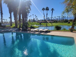 Outdoor pool, a heated pool