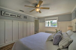 4 bedrooms, iron/ironing board, travel cot, WiFi
