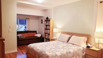 2 slaapkamers, een strijkplank/strijkijzer, wifi, beddengoed