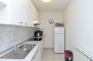 Fridge, microwave, stovetop, dishwasher