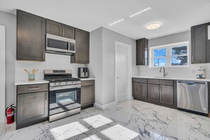 Fridge, microwave, oven, stovetop - Seaside Heights Home- All Season Swim Spa with Bay Views & Game room! (Seaside Heights)