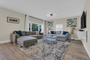 Smart TV, fireplace, stereo - Seaside Heights Home- All Season Swim Spa with Bay Views & Game room! (Seaside Heights)