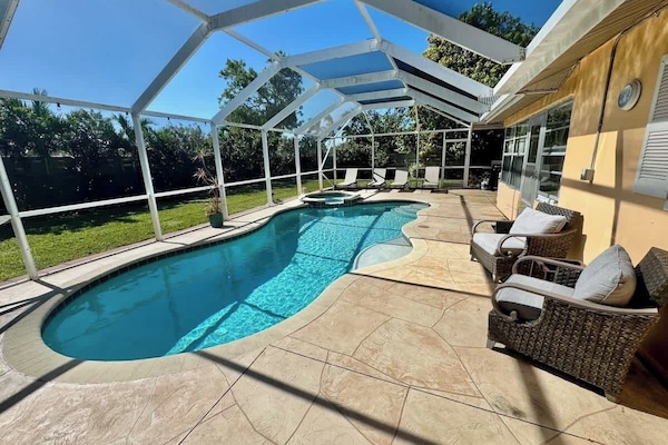 Private retreat with heated pool