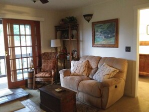 Smart TV, fireplace, stereo