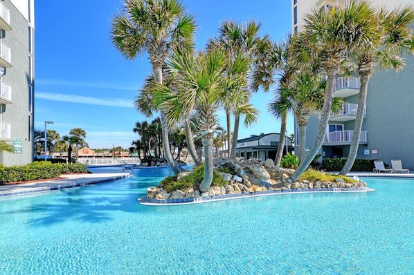 A heated pool