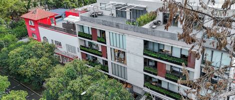 Voorkant van accommodatie