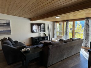 TV connectée, cheminée, jeux vidéo, baby-foot