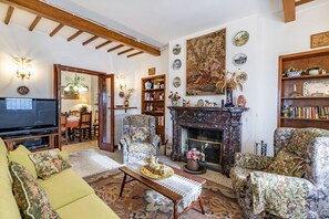 Télévision, cheminée